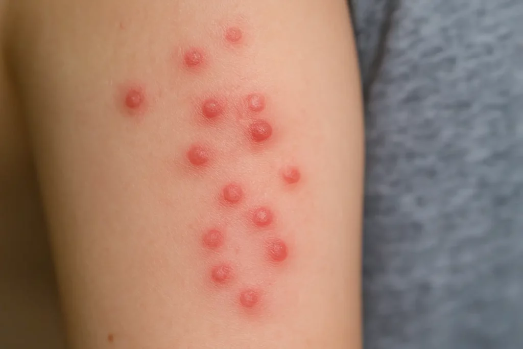 Comment sont les boutons de punaise de lit ?
